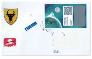 Brief mit Kryptomarke